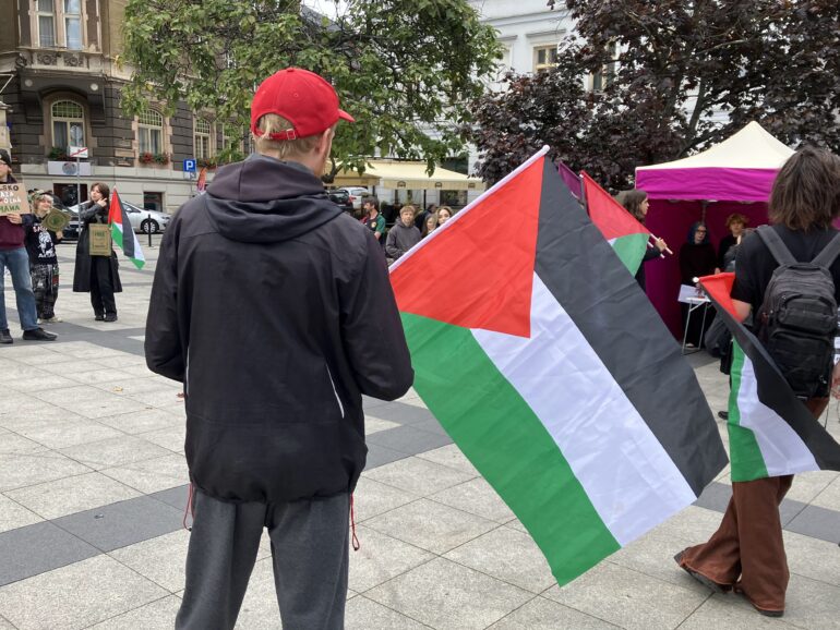 protest Palestyna pl. Chrobrego Razem